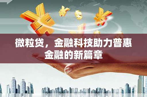 衡阳微粒贷，金融科技助力普惠金融的新篇章