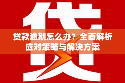 衡阳贷款逾期怎么办？全面解析应对策略与解决方案