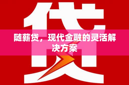 衡阳随薪贷，现代金融的灵活解决方案