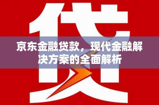 衡阳京东金融贷款，现代金融解决方案的全面解析
