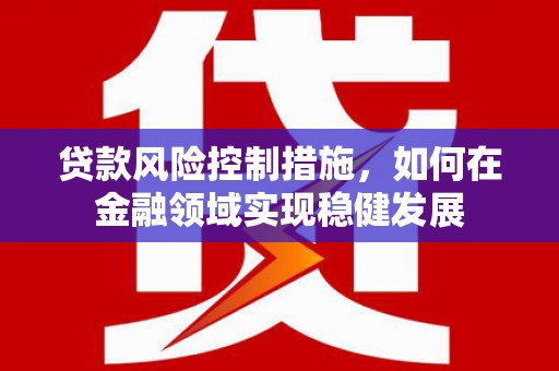 衡阳贷款风险控制措施，如何在金融领域实现稳健发展