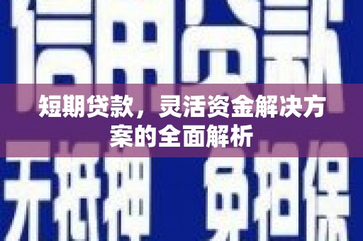衡阳短期贷款，灵活资金解决方案的全面解析