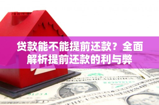 衡阳贷款能不能提前还款？全面解析提前还款的利与弊