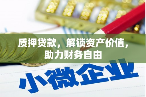 衡阳质押贷款，解锁资产价值，助力财务自由