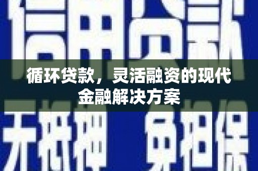 衡阳循环贷款，灵活融资的现代金融解决方案
