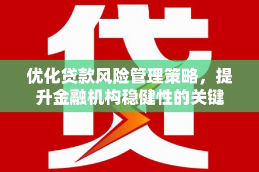 衡阳优化贷款风险管理策略，提升金融机构稳健性的关键