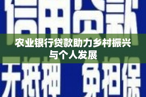 衡阳农业银行贷款助力乡村振兴与个人发展