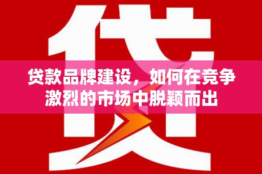 衡阳贷款品牌建设，如何在竞争激烈的市场中脱颖而出