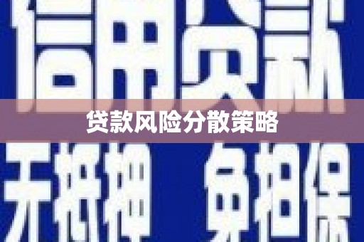 衡阳贷款风险分散策略