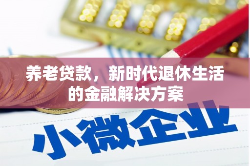 衡阳养老贷款，新时代退休生活的金融解决方案