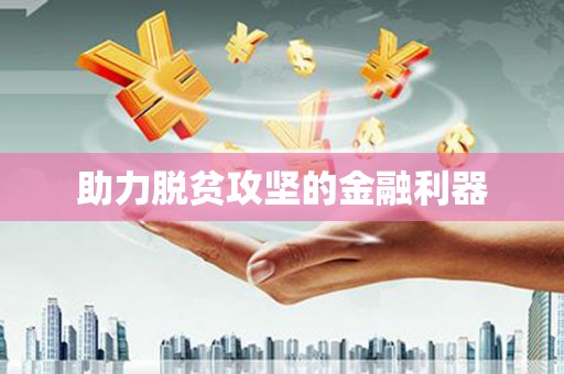 衡阳助力脱贫攻坚的金融利器