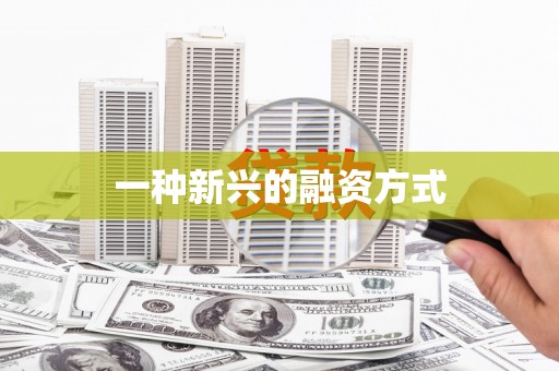 衡阳一种新兴的融资方式
